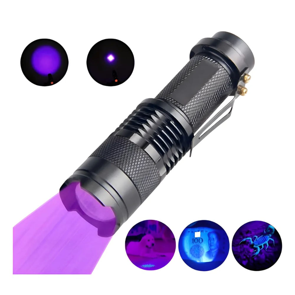 Linterna Detector Billetes Uv 395nm Luz Ultravioleta Recarga