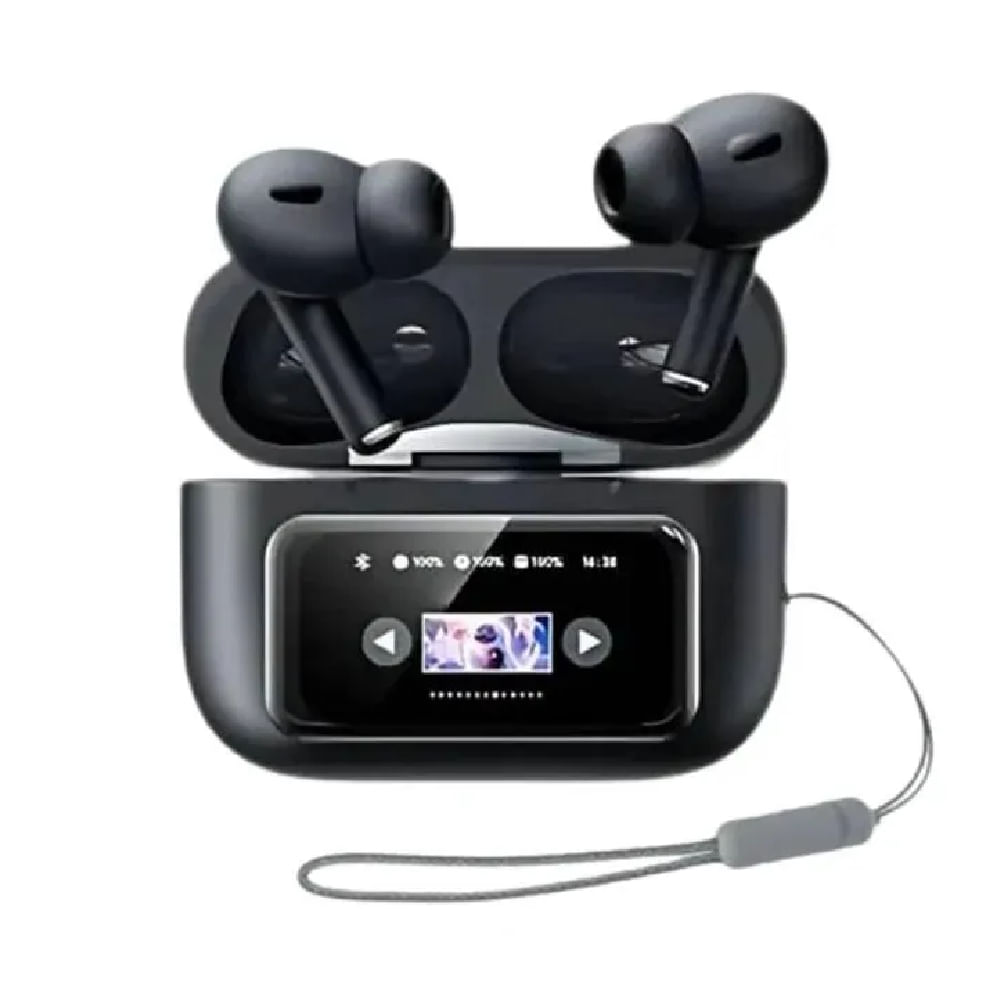 Audífonos Inalámbricos Remax Cozypods W30N Bluetooth 5.4 ANC ENC Pantalla Táctil negro