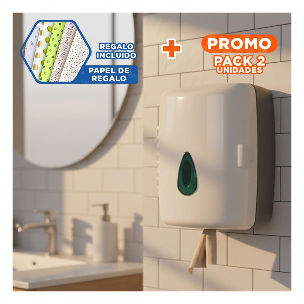 Pack2 Contenedor Papel Toalla Blanco Rollo Vertical para Cocina y Uso Diario Y+Papel Regalo
