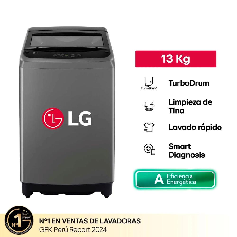 Lavadora LG WT13BVTB 13Kg Smart Turbodrum Negro Claro