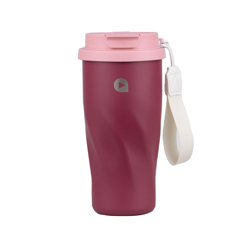 Vaso Aqua Mug Scool 500 ML doble toma Acero Raspberry 400435