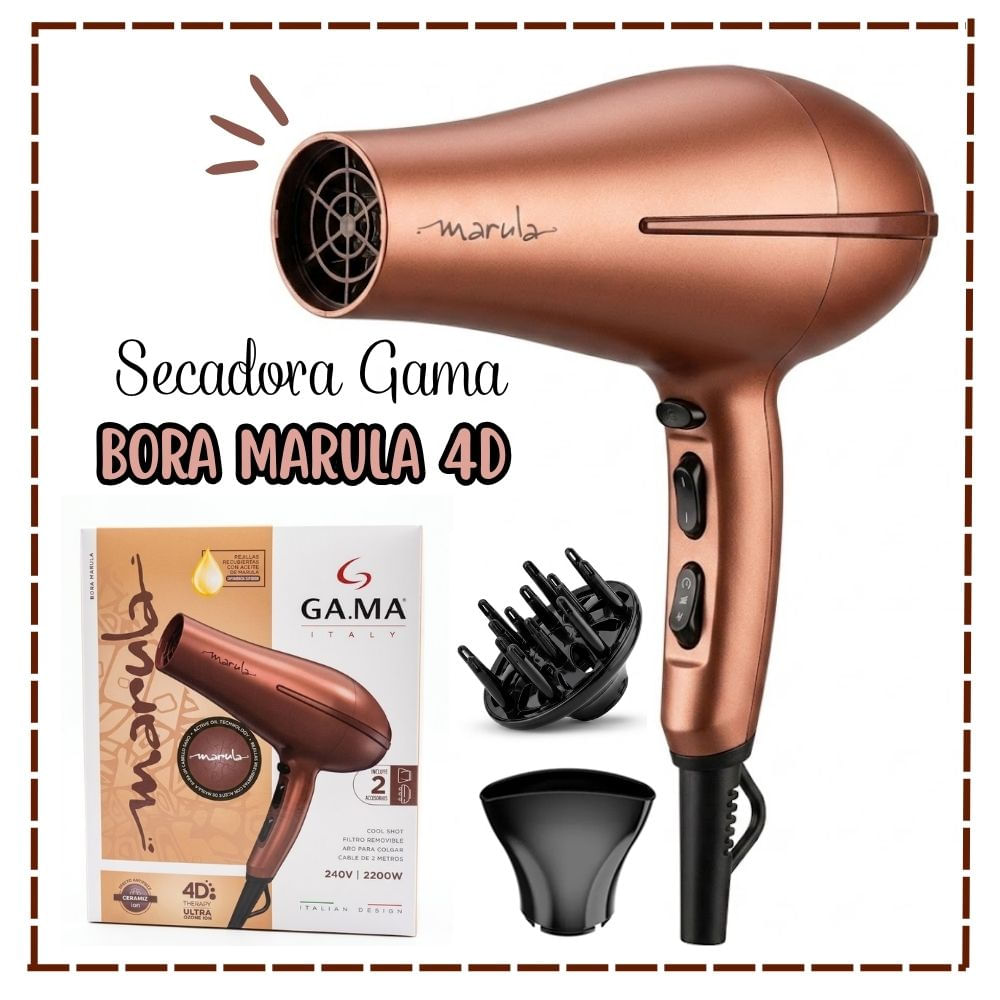 Secadora de Cabello Gama Bora Marula 4D 2200 watts