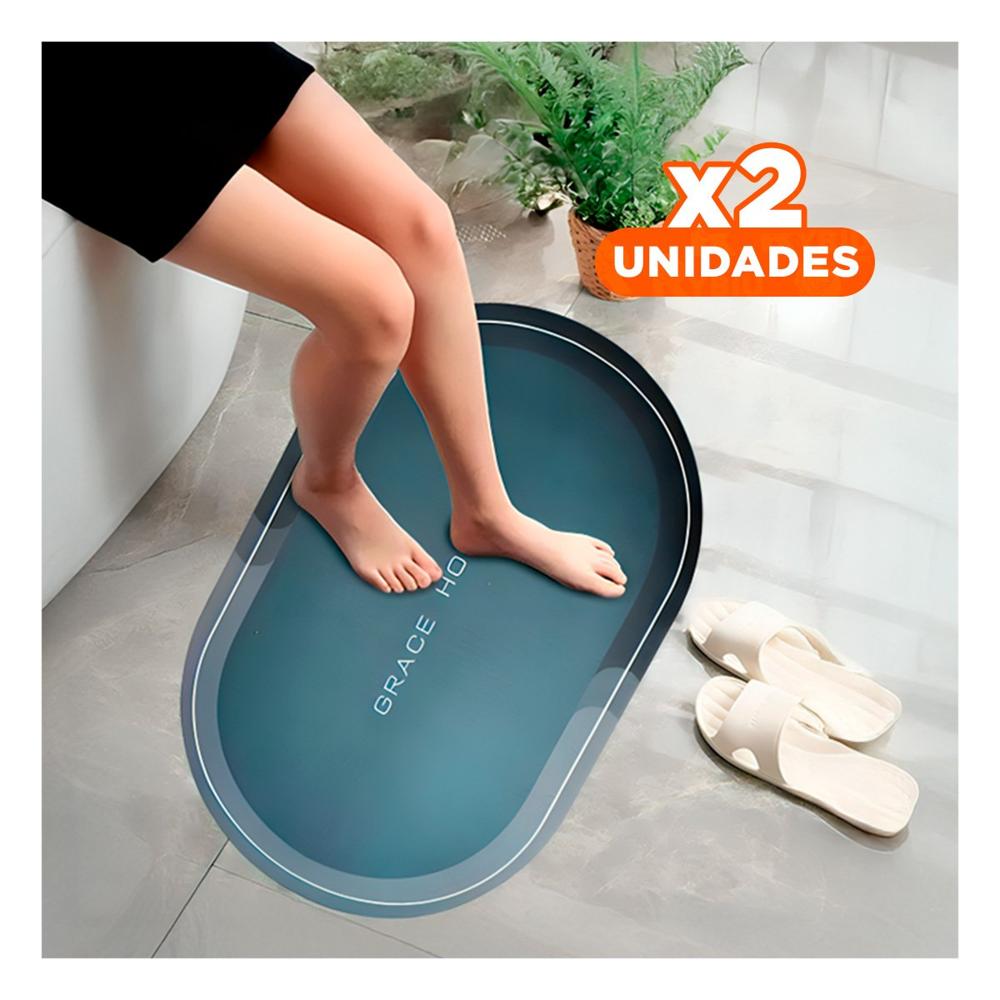 Pack2 Charola Ovalada Grande Para Hogar Azul Elegante Y Decorativa Y+Regalo Sticker