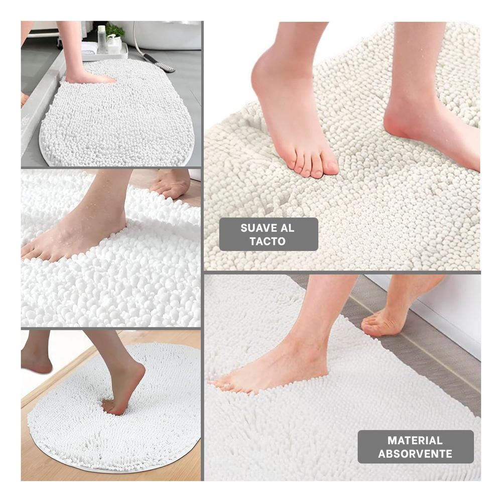 Accesorio Textil Ovalado de Microfibra 40x60cm Crema para Decoracion Interior