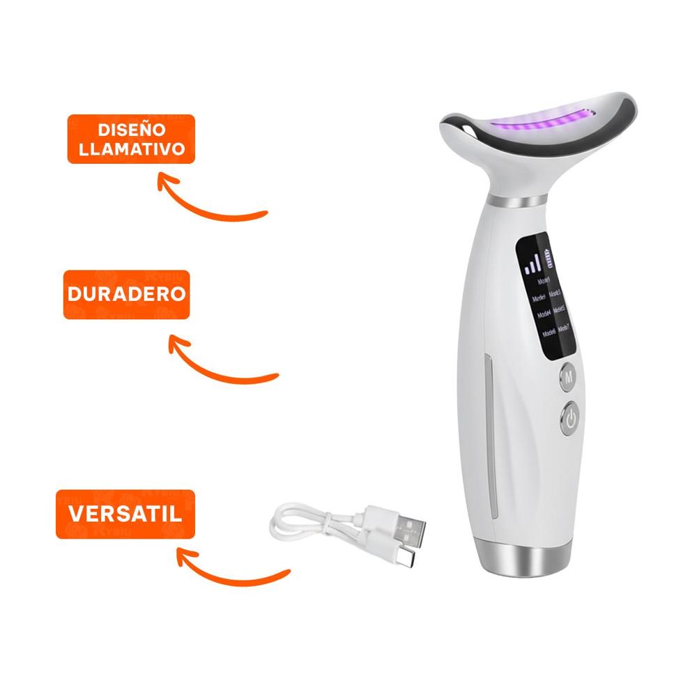 Dispositivo Facial 7 Modos de Color Rutina de Belleza Blanco Compacto Y+Ligas Regalo Dispositivo Facial 7 Modos de Color Rutina de Belleza Blanco Compacto Y+Ligas Regalo
