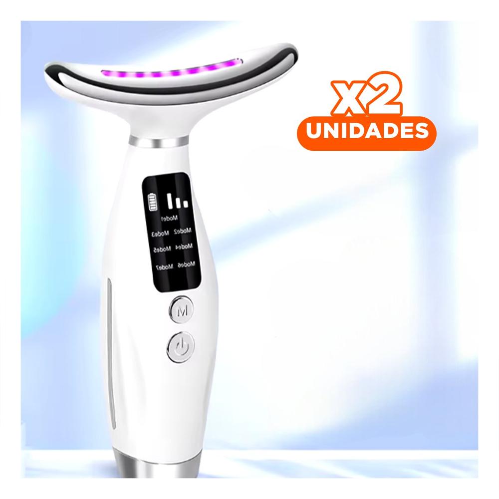 Pack2 Herramienta Facial 7 Modos de Color Cuidado Diario Blanco Compacto Y+Regalo Sticker Pack2 Herramienta Facial 7 Modos de Color Cuidado Diario Blanco Compacto Y+Regalo Sticker