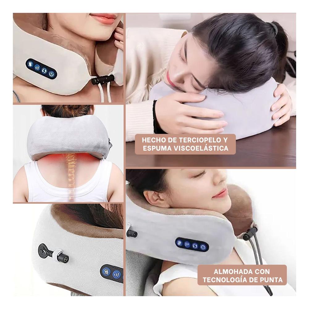 Cojin Cervical Masajeador Electrico para Alivio y Confort en Casa y Oficina