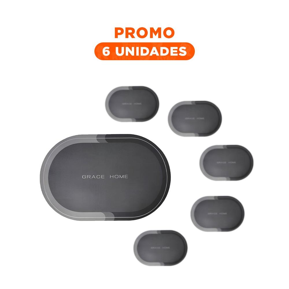 Pack6 Cubo Decorativo Ovalado Plomo Para Casa Hogar Y Moderno