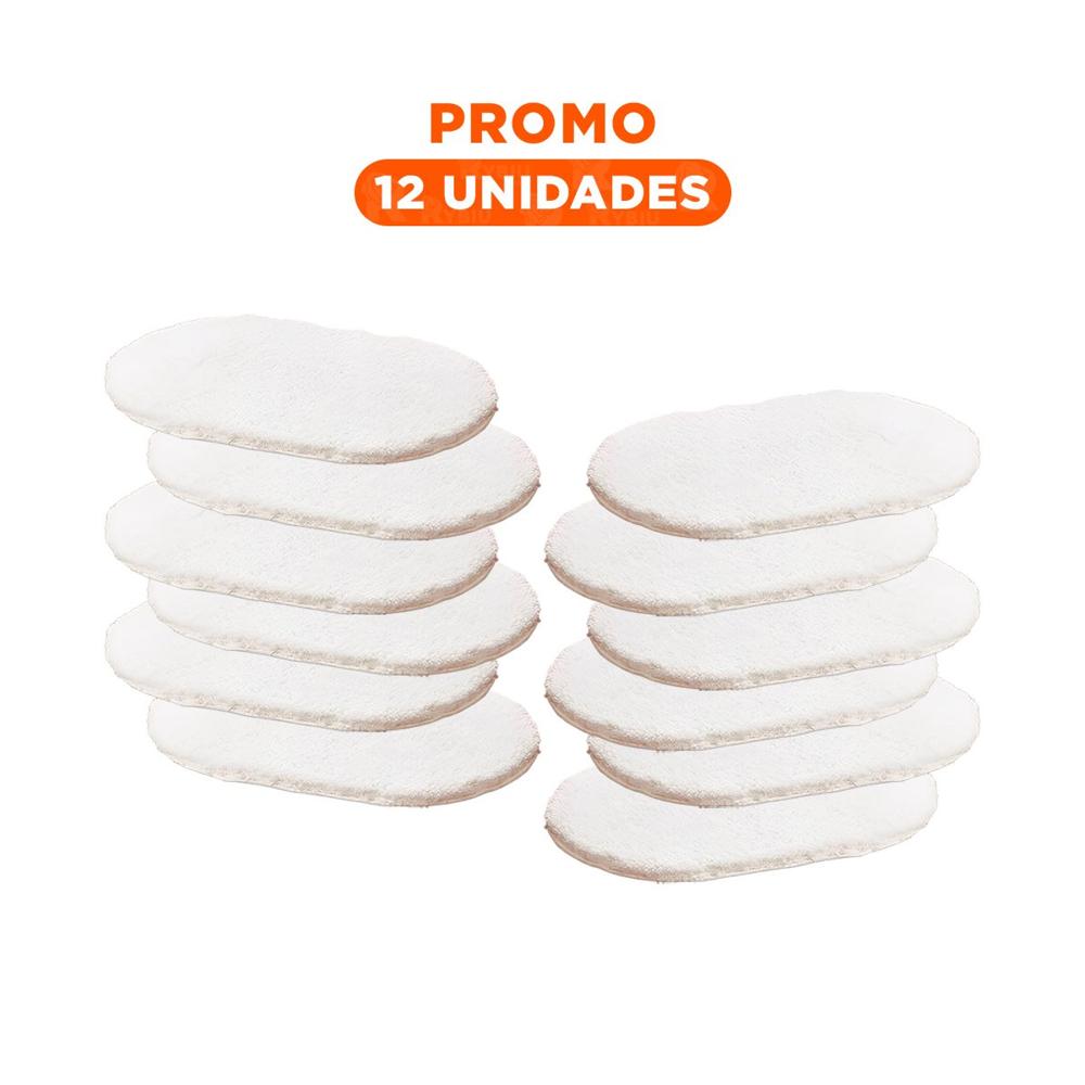 Pack12 Opcion Textil de Piso Ovalada de Microfibra 40x60cm Crema Y+Regalo Sticker