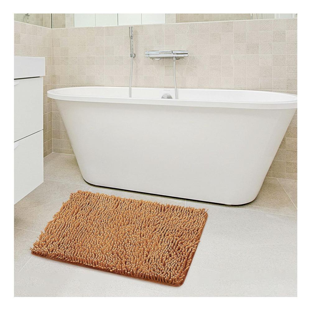 Alfombra Rectangular Decorativa de Microfibra 40x60cm Mostaza para Sala Y+Papel Regalo