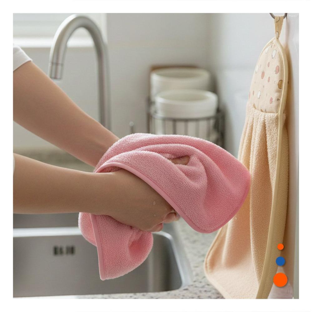 Pack Suave 2 Piezas Rosado y Amarillo Toallas Colgador 28x38cm Y+Regalo Sticker