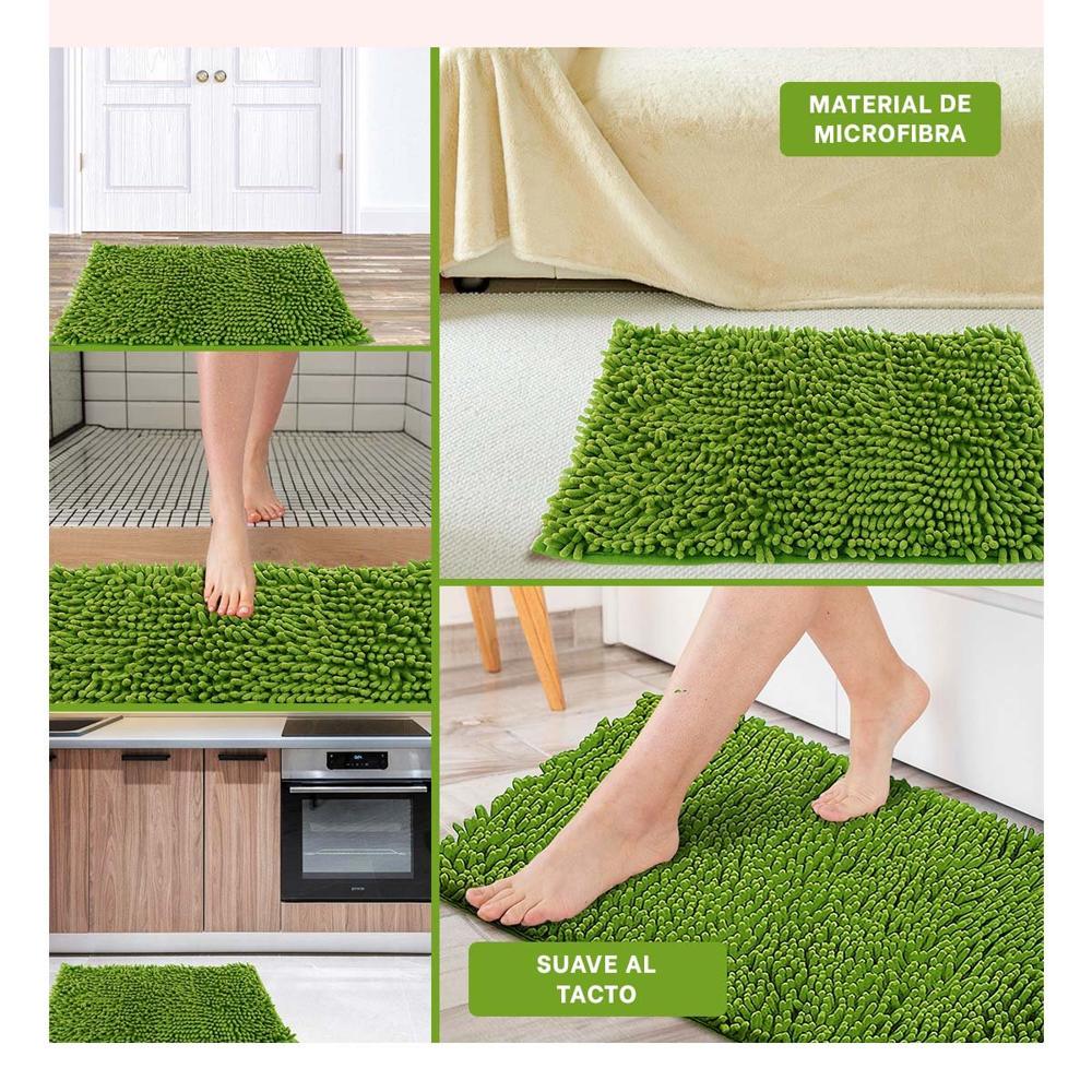 Accesorio Rectangular de Microfibra Suave para Decoración de Hogar 40 x 60 cm Verde Limon