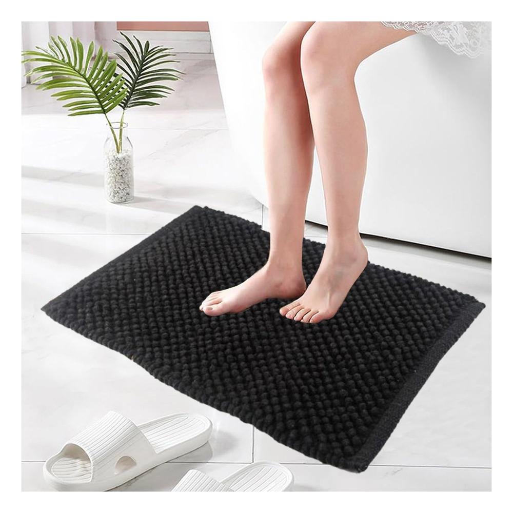 Tapiz Rectangular Moderno de Microfibra 40x60cm Negro Y+Regalo Sticker