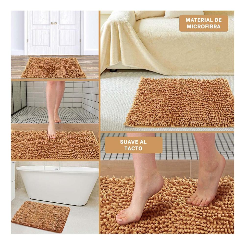 Tapete Rectangular Decorativo de Microfibra 40x60cm Mostaza para Hogar