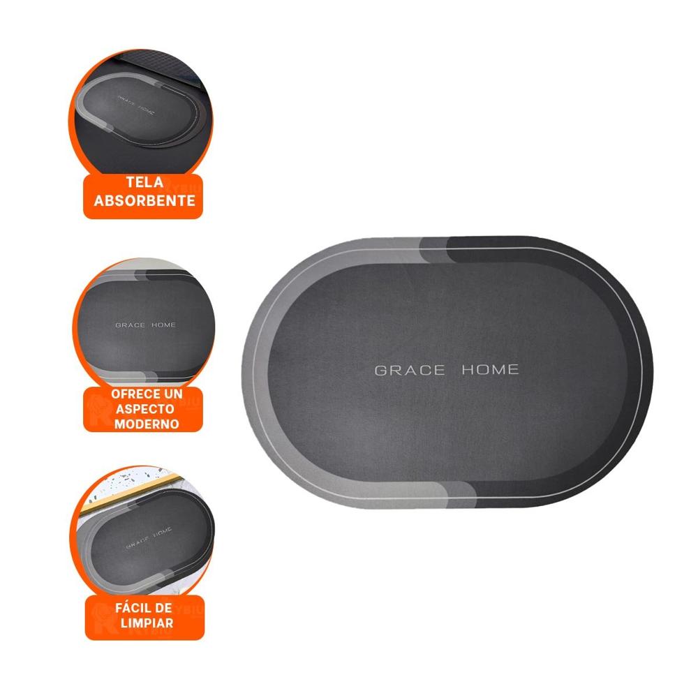 Charola Decorativa Ovalada Plomo Para Hogar Casa Y Uso Diario Y+Ligas Regalo