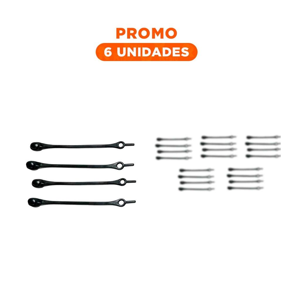 Pack6 Fijador de Silicona Practico para Orden de Cable en Escritorio Negro