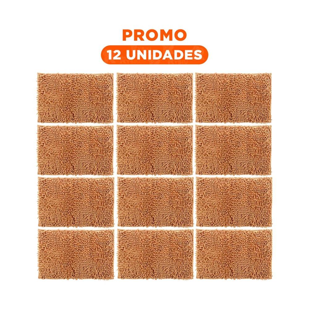 Pack12 Alfombra Rectangular Versatil de Microfibra 40x60cm Mostaza Y+Regalo Sticker