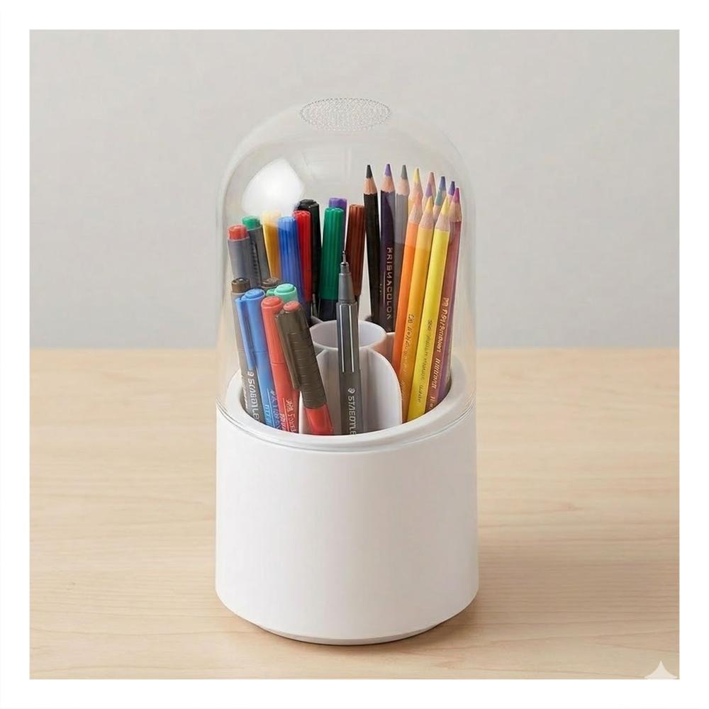 Porta Cosmeticos Giratorio Blanco para Maquillaje y Skincare de Tocador Y+Post It Porta Cosmeticos Giratorio Blanco para Maquillaje y Skincare de Tocador Y+Post It