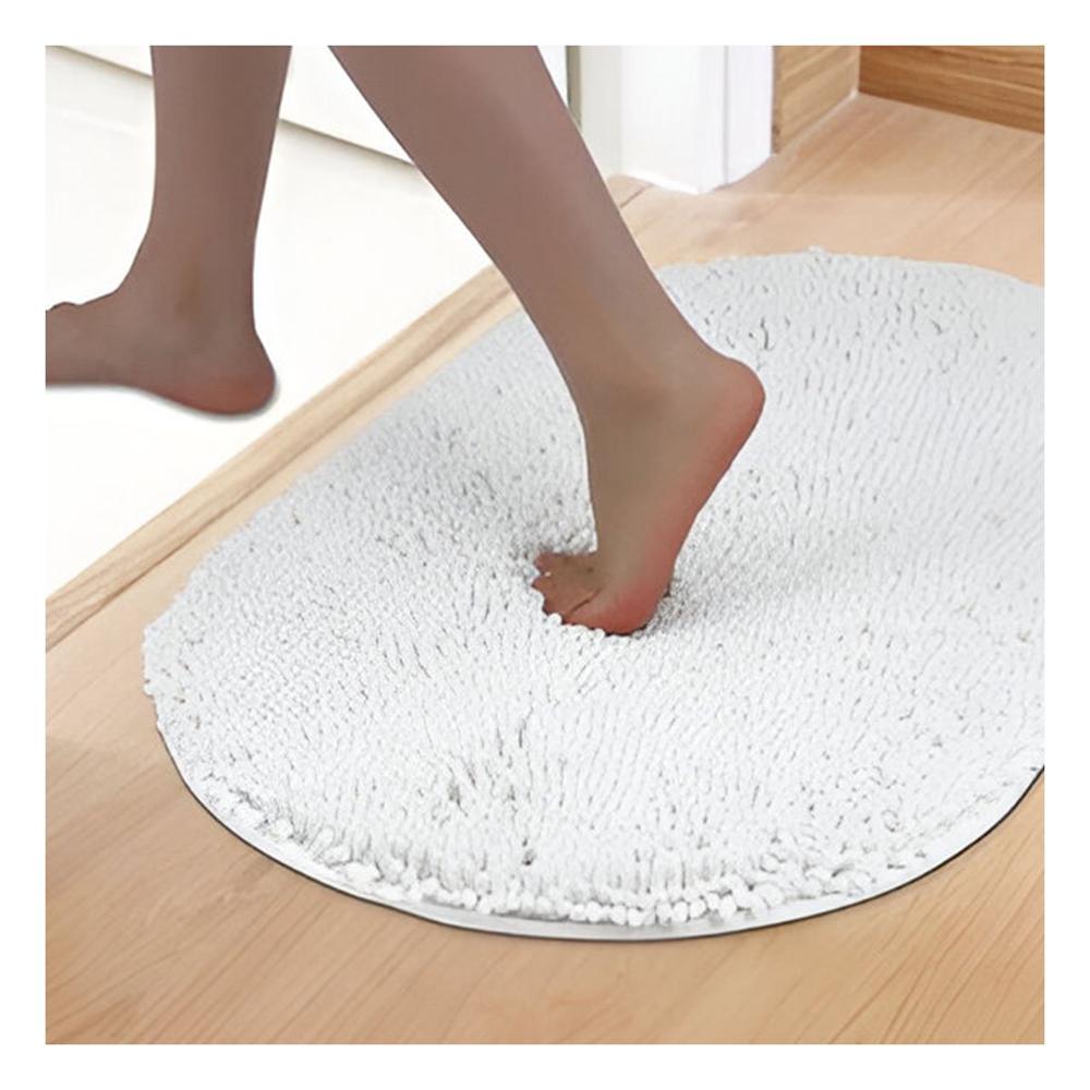 Elemento Decorativo Ovalado de Microfibra 40x60cm Crema para Piso de Bano Y+Papel Regalo