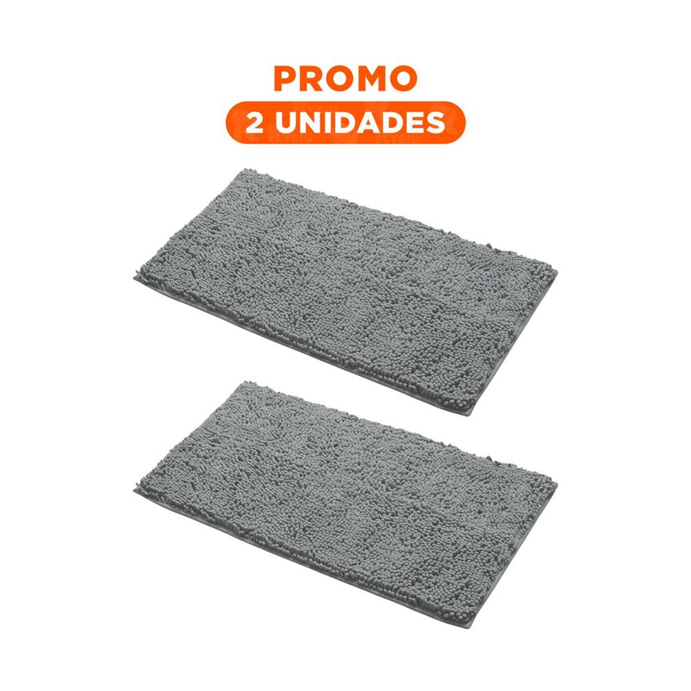Pack2 Cubierta Rectangular de Microfibra Absorbente 40x60cm Plomo Claro Secado Rapido