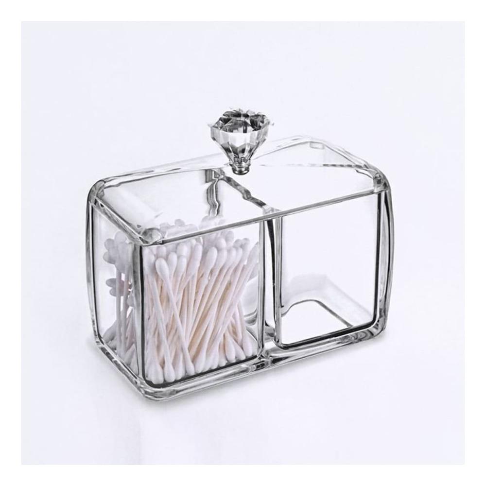 Organizador acrilico 2 divisiones con tapa transparente para almacenar objetos Y+Post It