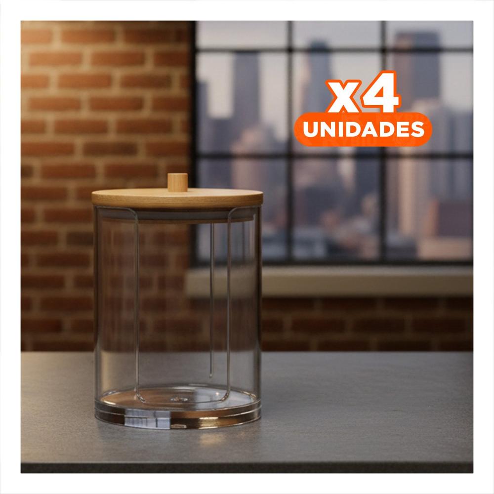 Pack4 Herramienta de Hogar 7x11 cm Transparente con Diseno Duradero Casa Y+Papel Regalo