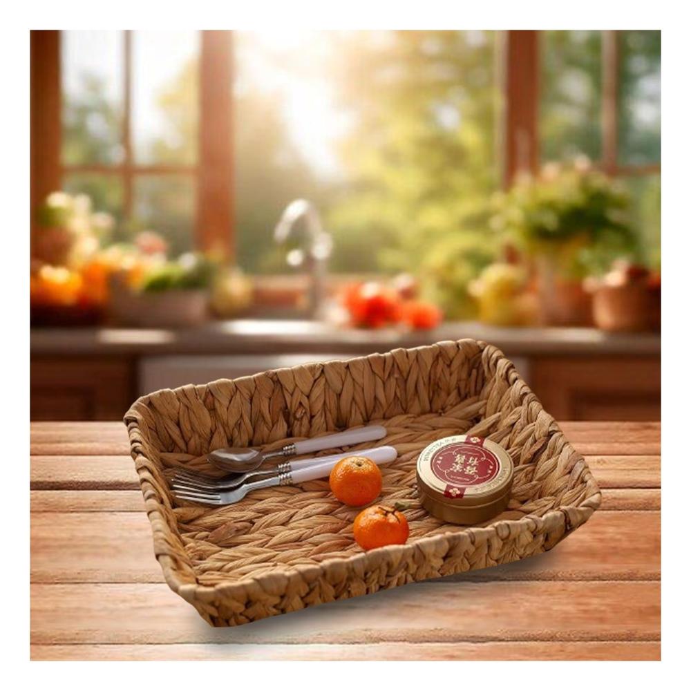 Receptaculo tejida rectangular Grass 28x19x4cm Mostaza para mantener orden Y+Papel Regalo