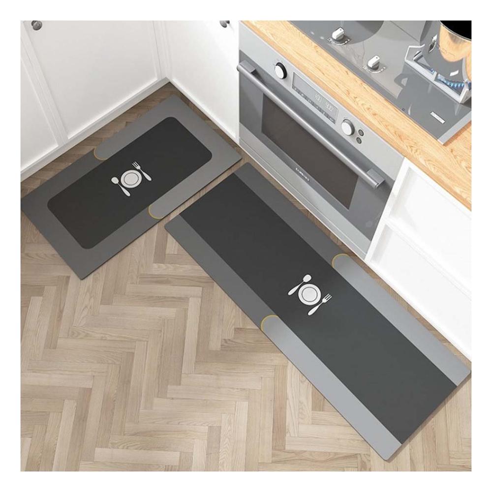 Mat de Piso Antideslizante para Cocina y Uso Diario en Casa Celeste Y+Regalo Sticker