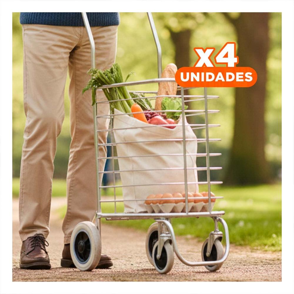 Pack4 Componente de Carga Cerrado Plegable Plateado para Apoyo Logistico