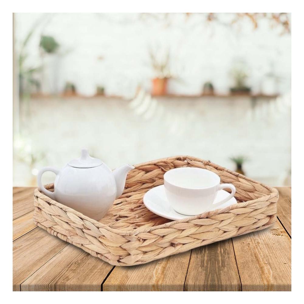 Canasta elegante rectangular Grass 31x23x4cm para ordenar y decorar Y+Post It