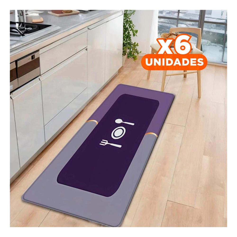 Pack6 Solucion Antideslizante de Piso para Cocina y Hogar Morado Y+Papel Regalo