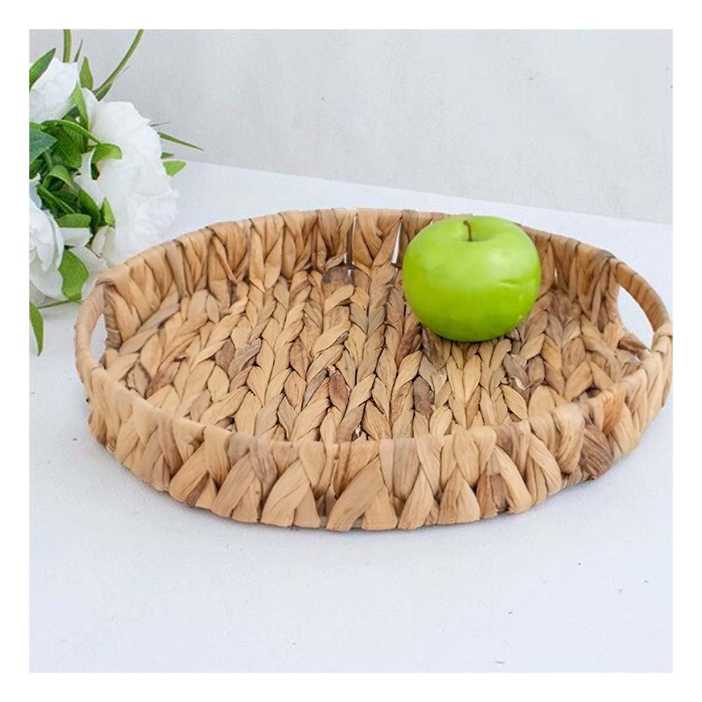 Caja funcional tejida circular con asas Grass 36x5cm mostaza para guardar ropa Y+Papel Regalo