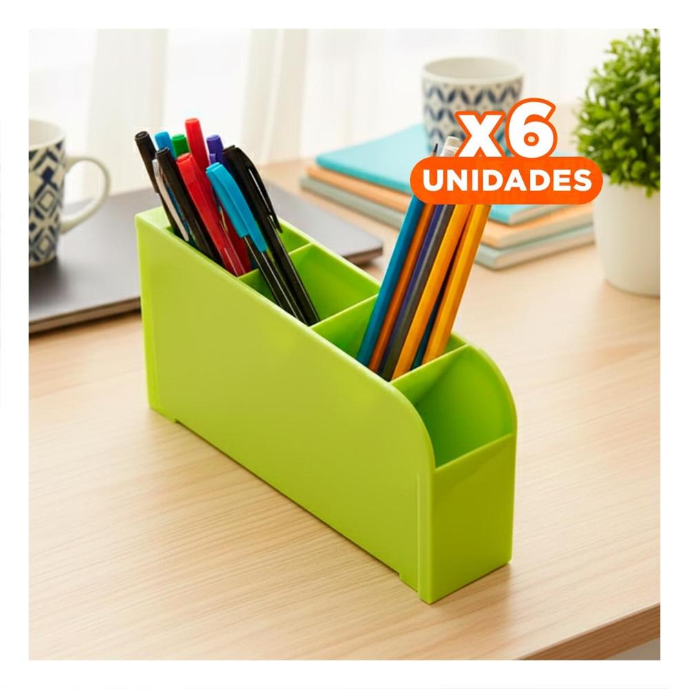 Pack6 Modulo de Uso Diario con Vista Inclinada Verde de Dimensión 20,5x5x9cm Y+Regalo Sticker