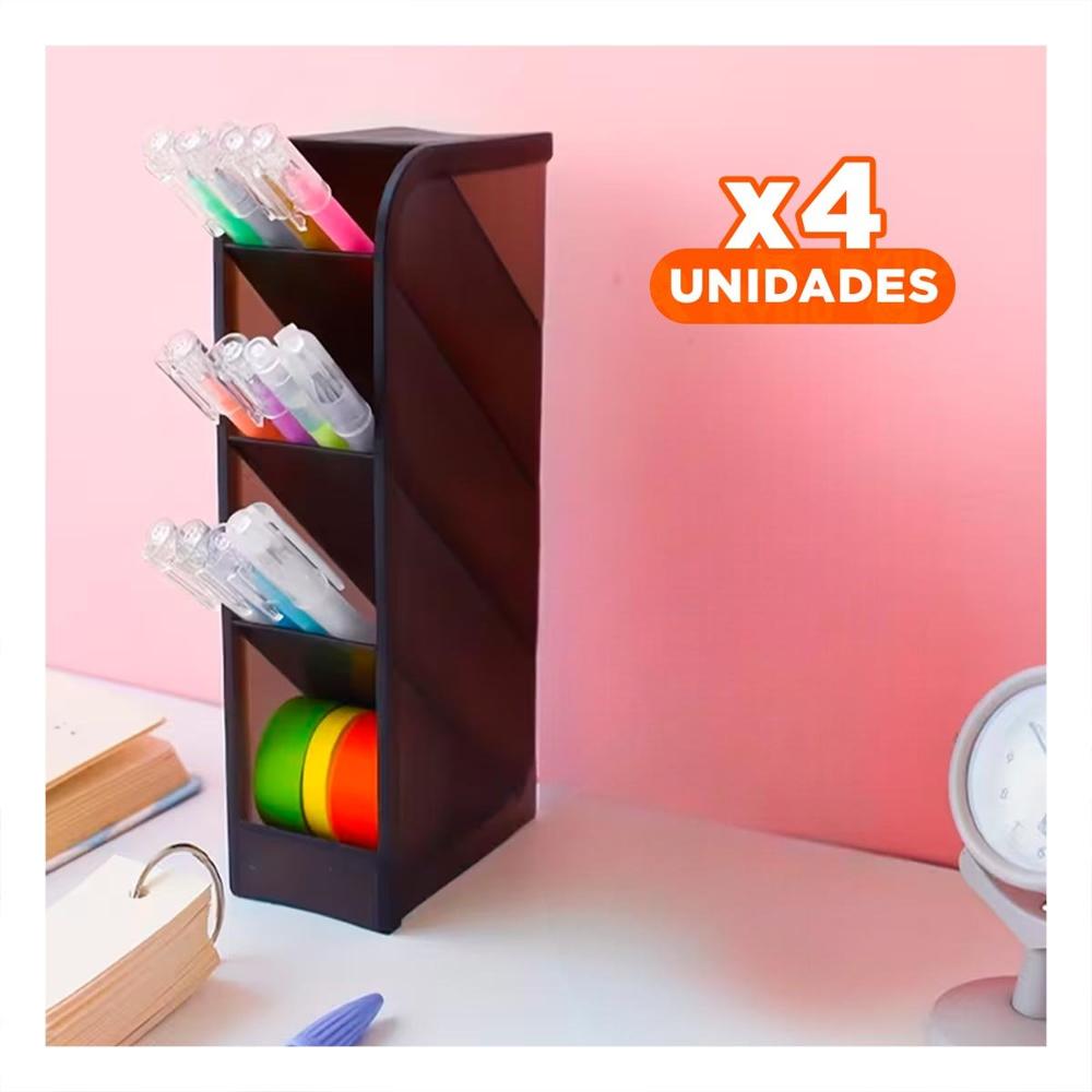 Pack4 Organizador enfocado en Claridad Visual con Acabado Negro Y+Papel Regalo