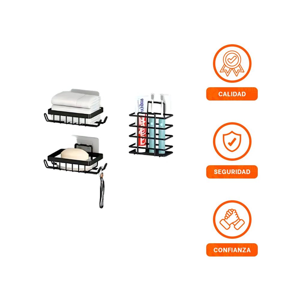 Mueble Esquinero Resistente 5 Piezas Negro Estilo Moderno para Hogar Y+Ligas Regalo