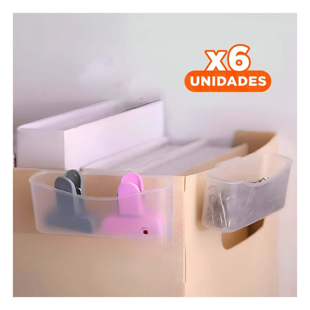 Pack6 Recipiente Transparente con Funcion Organizadora Set de 4 Y+Papel Regalo