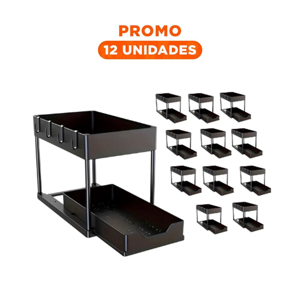 Pack12 Unidad 2 Niveles con Cajon Inferior Deslizable para Cocina Y+Regalo Sticker