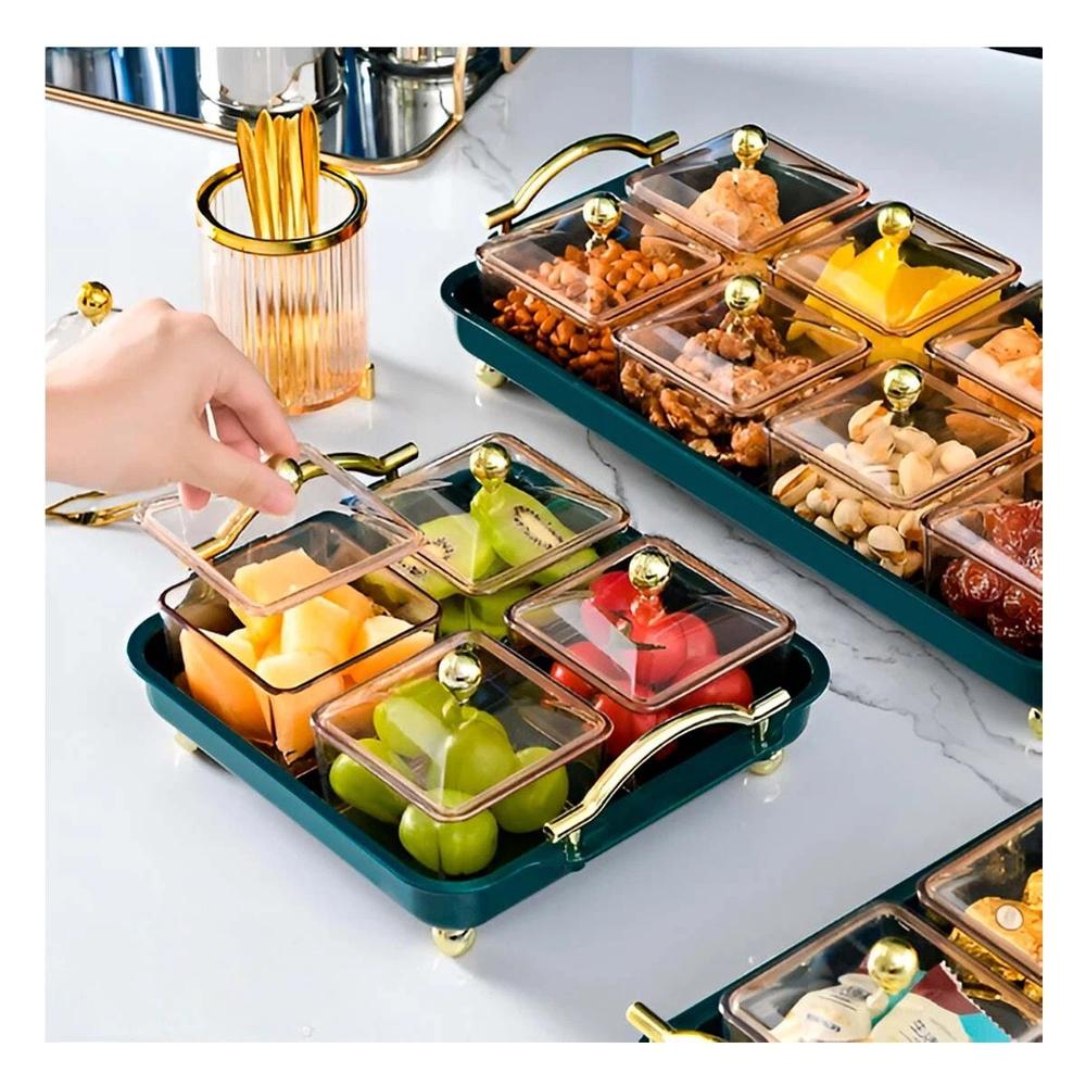 Set Organizadores con Bandeja Verde con Detalle Versatil para Ordena Y+Regalo Sticker