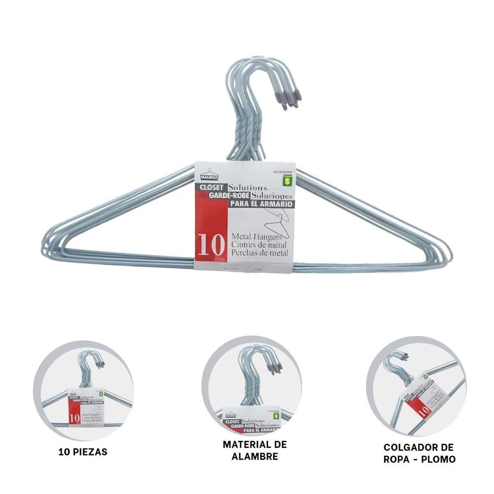 Soporte Plomo de Alambre con 10 Piezas 21x40cm para Guardado Y+Ligas Regalo