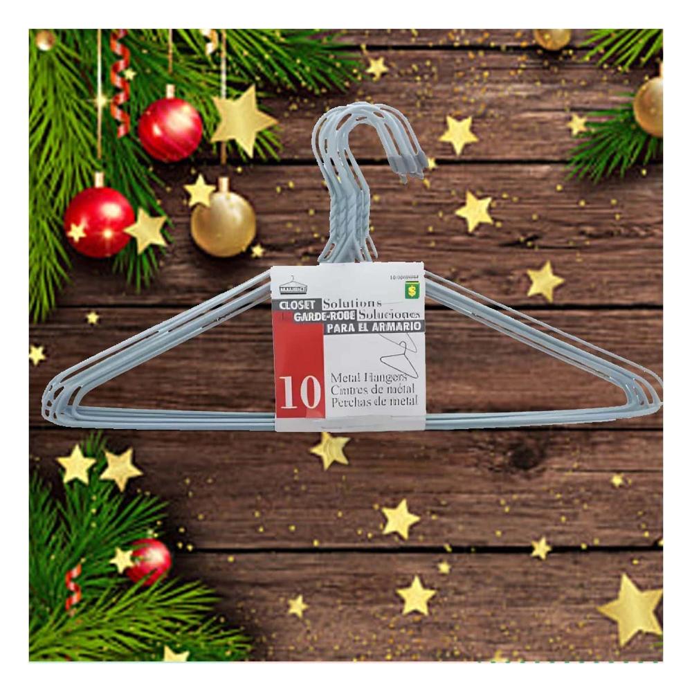 Gancho Plomo de Alambre con 10 Piezas 21x40cm para Orden en Casa Y+Papel Regalo