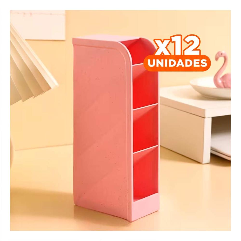 Pack12 Estructura de Uso Diario sobre Mesa Rosado de Dimensión 20,5x5x9cm Y+Papel Regalo