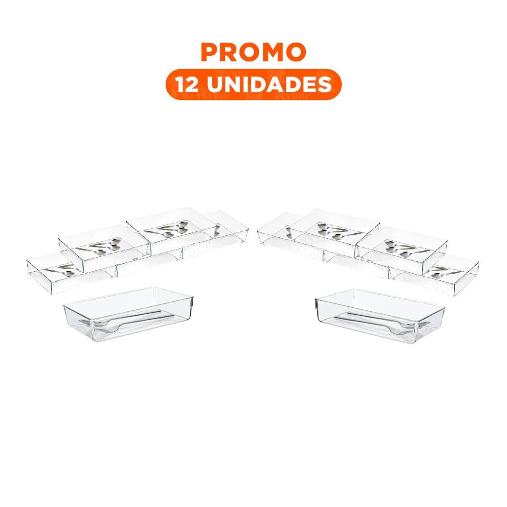 Pack12 Estructura Rectangular Acrilica Transparente para Cocina y Casa Y+Regalo Sticker