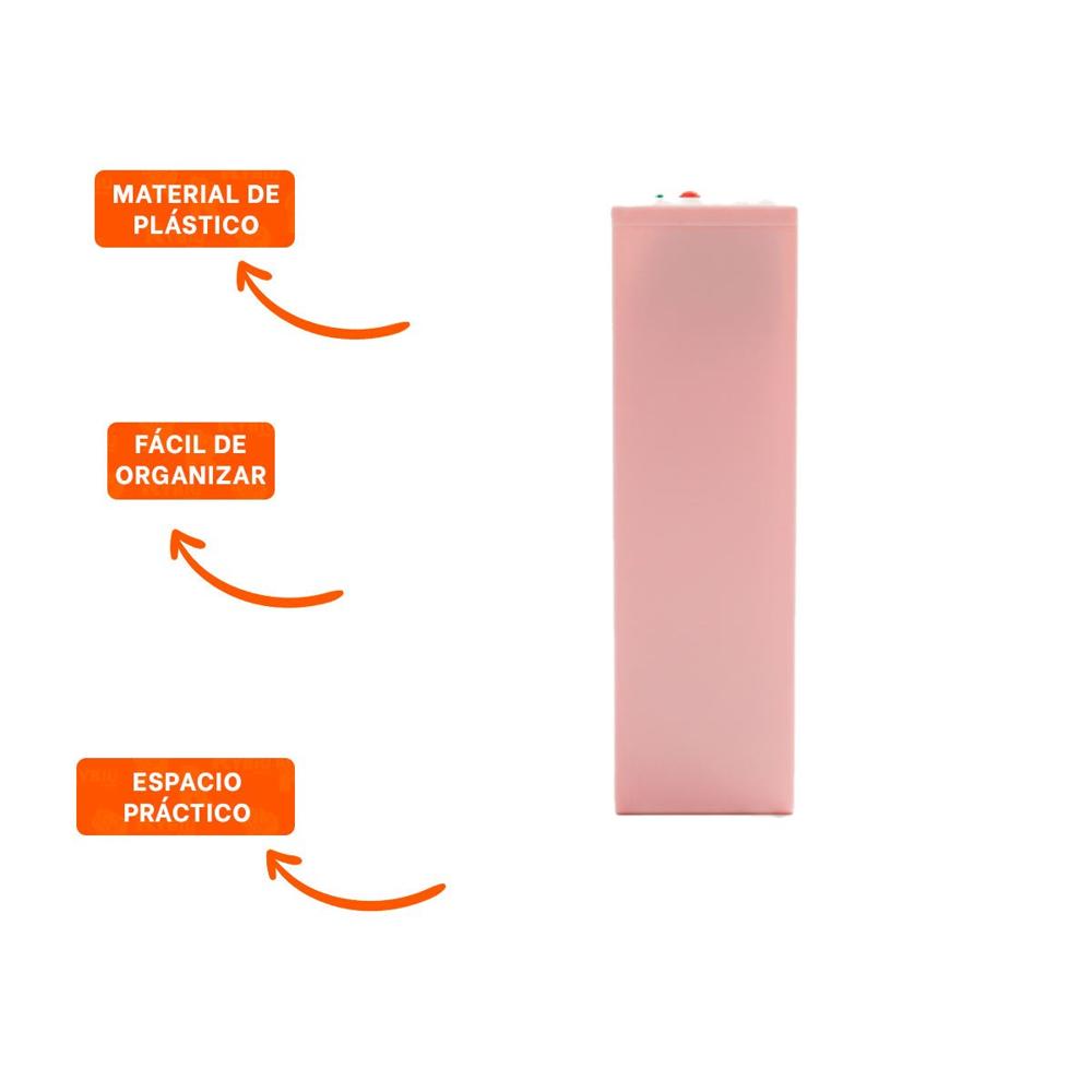 Soporte funcional para Papeleria Diaria en Rosado de Dimensión 20,5x5x9cm Y+Ligas Regalo