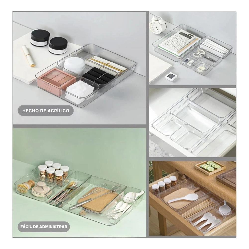 Recipiente Transparente Acrilico Rectangular para Cocina y Hogar
