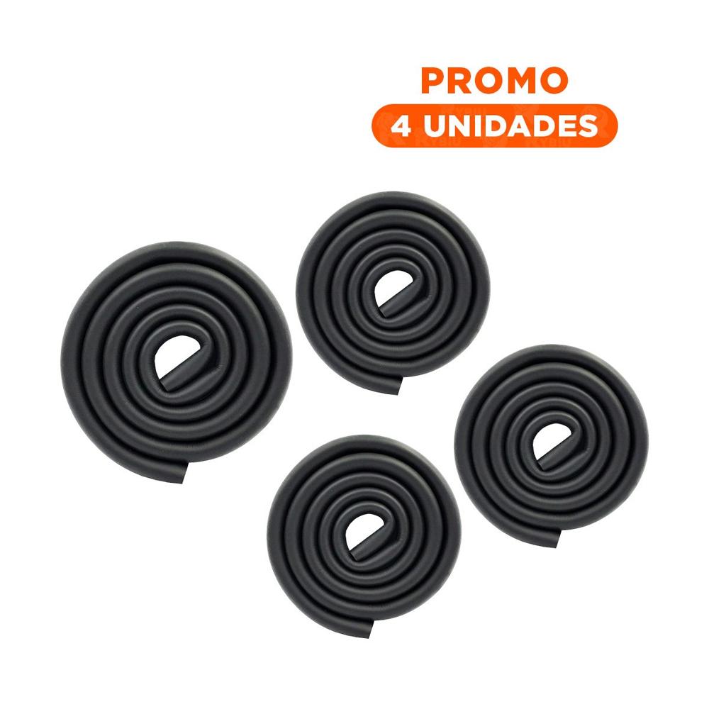 Pack4 Esquina Acolchada de Espuma Flexible para Bordes de Muebles Casa Negro Y+Regalo Sticker