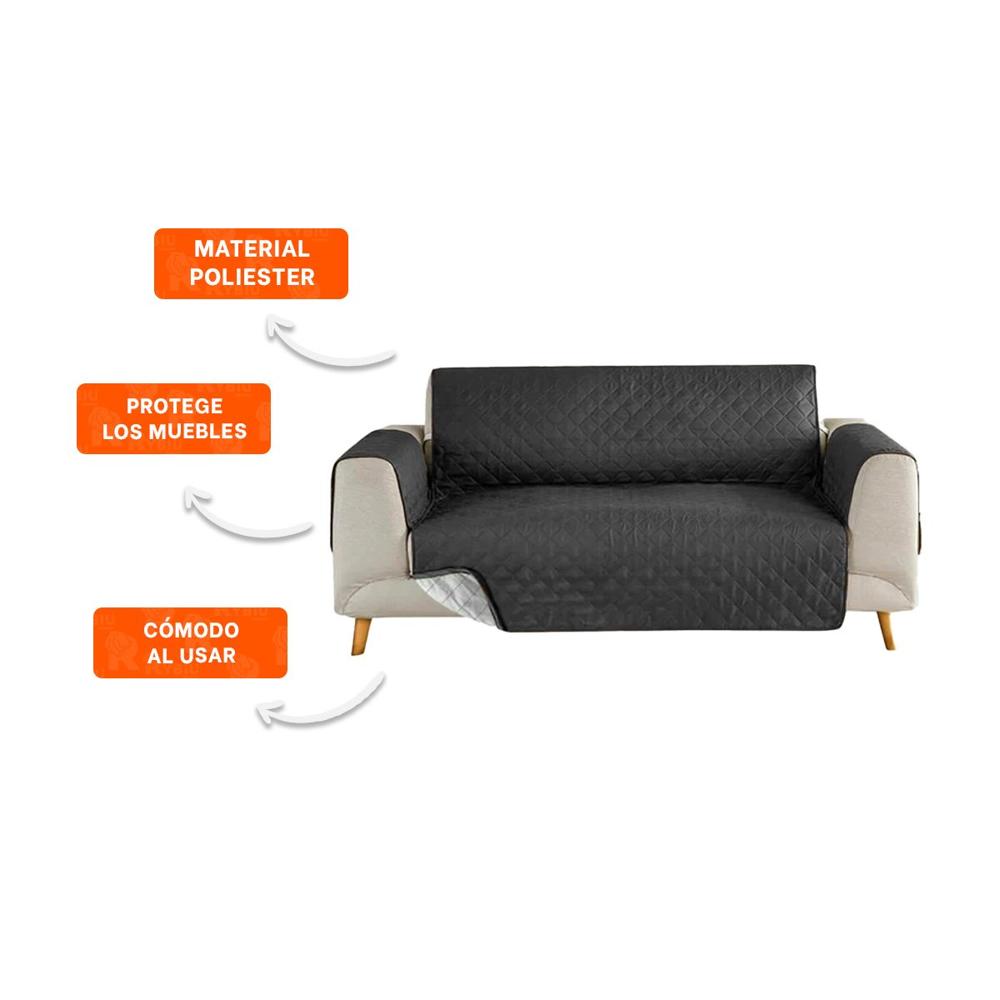 Cubierta Protectora de Superficie para Sofa Negro con Medida 130x195cm Y+Ligas Regalo