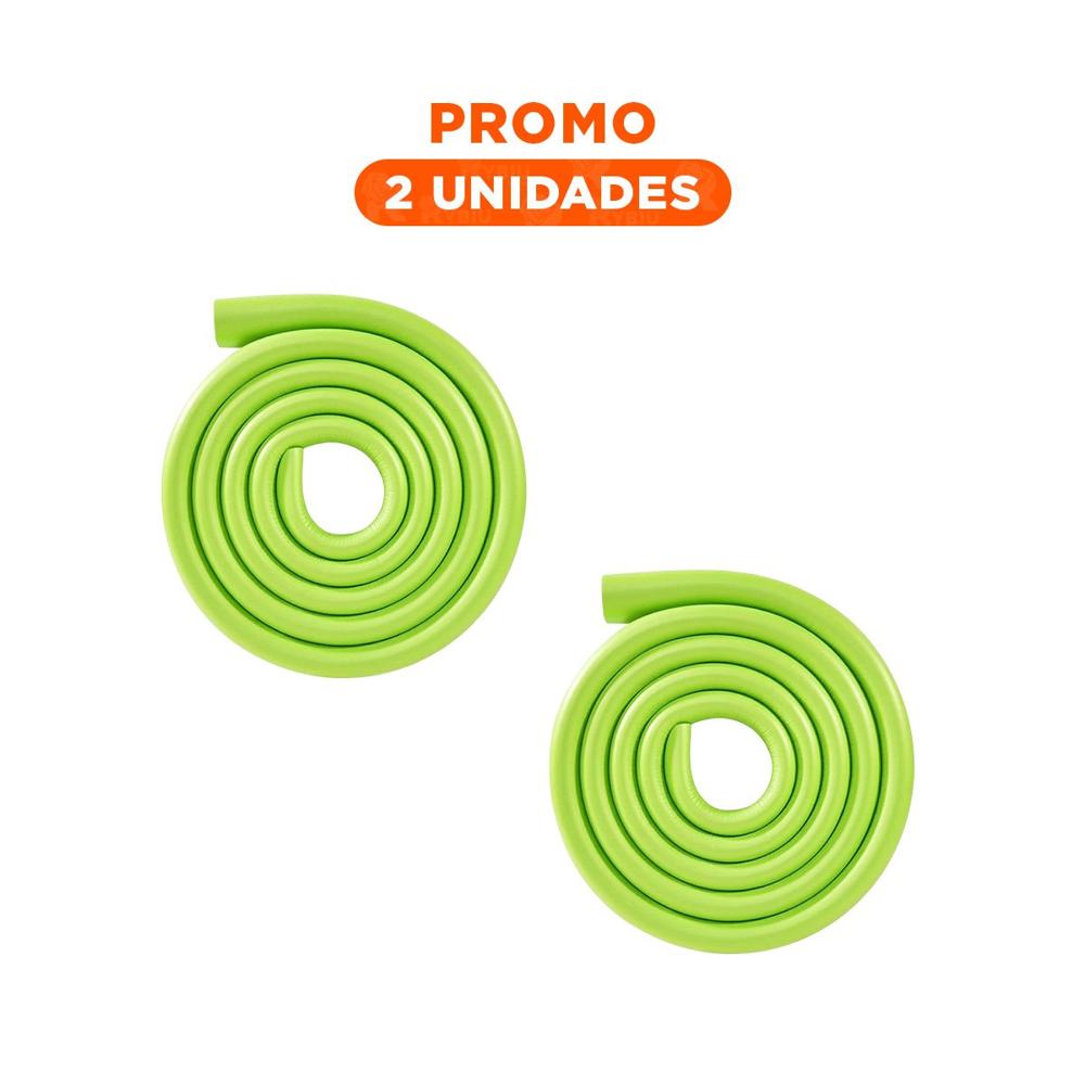 Pack2 Perfil Protector de Bordes Espuma 2 Metros Verde Limon Cuidado Diario Casa