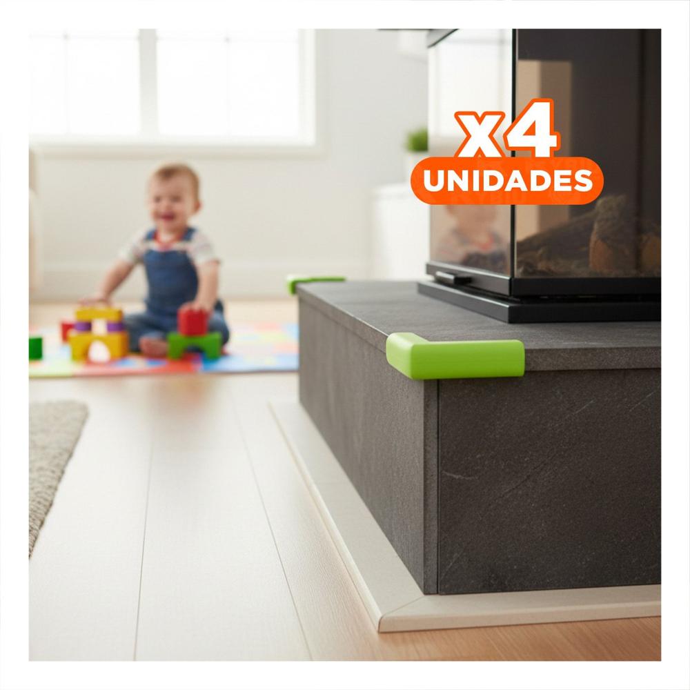 Pack4 Borde Protector de Espuma 2 Metros Verde Limon Seguridad Hogar