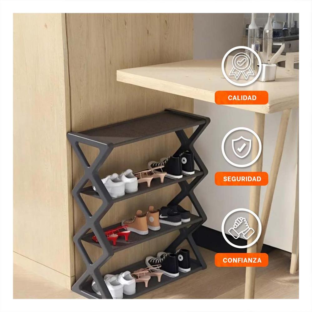Soportevertical 4 Niveles Color Negro para Zapatos Y+Papel Regalo