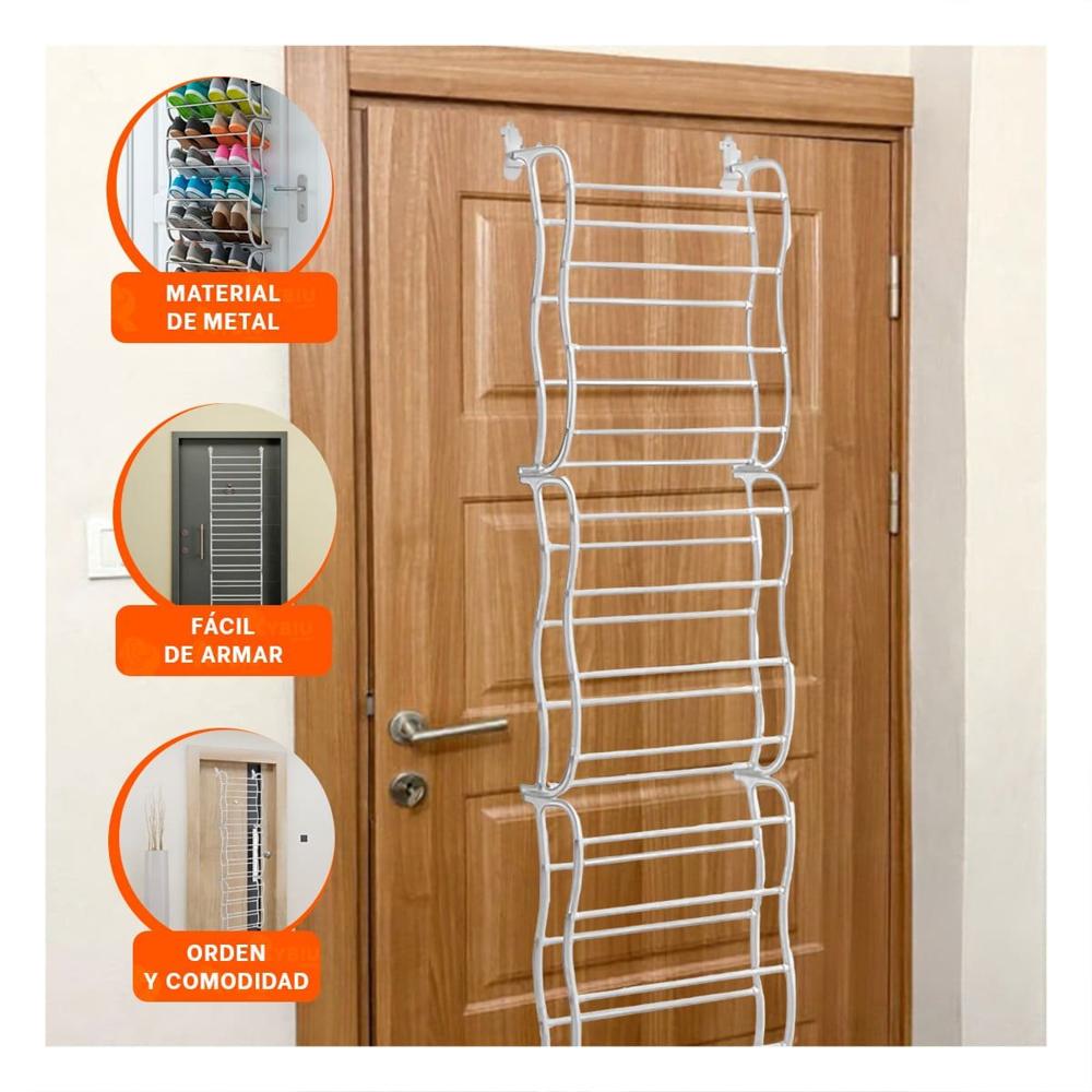 Organizador Practico de Puerta para 36 Pares Calzado Blanco Orden Interior Y+Post It